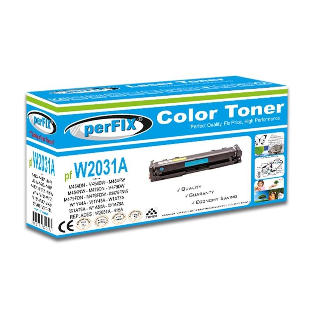 perFIX PF W2031A - CRG055 MAVİ CHİPSİZ 415A TONER 2,1K